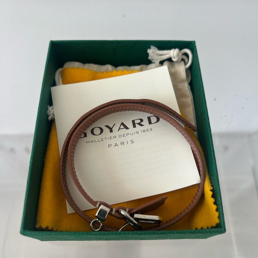 NIB Goyard Edmond Leather Bracelet - Picture 3 of 6